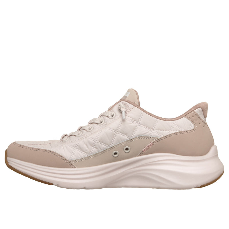 Womens Skechers 150404 Slip-In Contour Foam Trainer - Natural