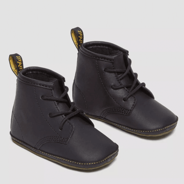 Infant Dr Martens Newborn 1460 Auburn Leather Booties - Black