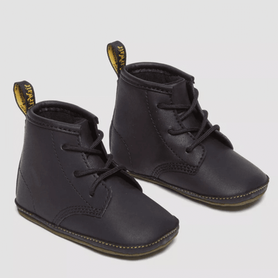 Infant Dr Martens Newborn 1460 Auburn Leather Booties - Black