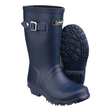 Kids Cotswold Buckingham Waterproof Wellingtons - Navy