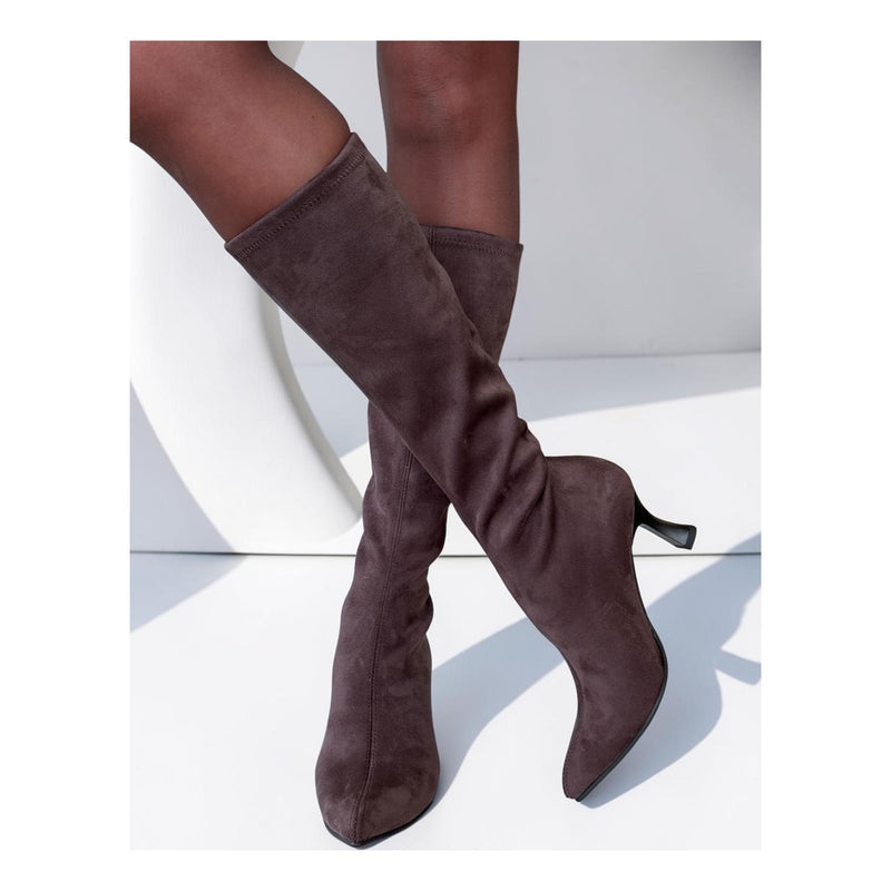 Womens Miss Elastic 78041 Faux Stretch Knee Boot - Testa