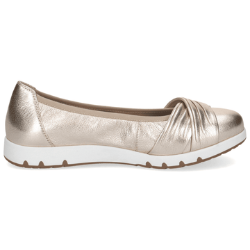 Womens Caprice 22118 Gold Wrap Front Sporty Loafers - Gold
