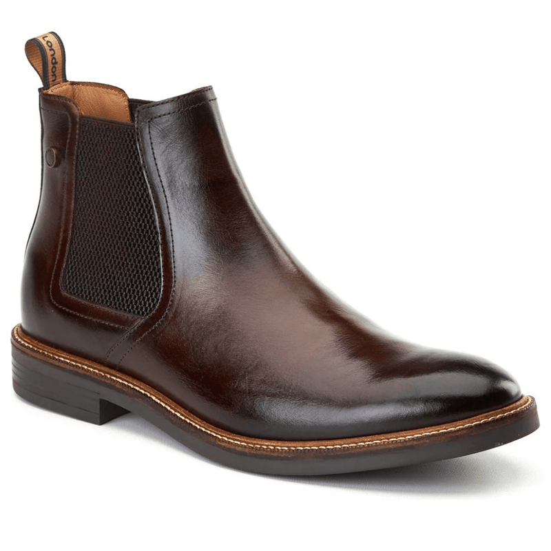 Base London Mens Sussex Chelsea Boots - Washed Brown