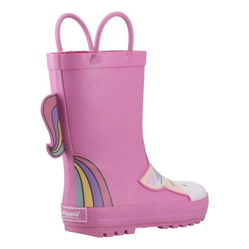 Kids Cotswold Puddle Boot 3D Wellingtons - Unicorn