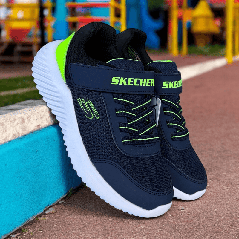 Boys Skechers Bounder Trekzic Trainers - Navy