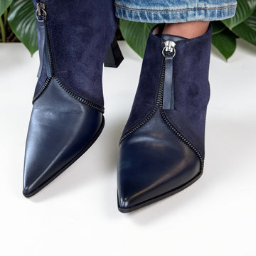 Womens Hispanitas 264959 Paris Ankle Boots - Navy