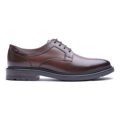 Mens Base London Carter Derby Formal Lace-up Shoe - Waxy Brown