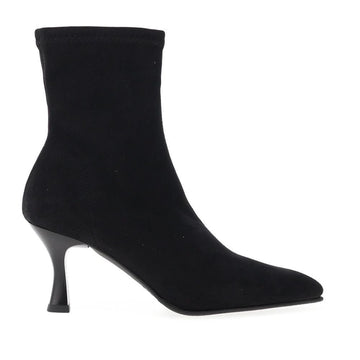 Womens Miss Elastic 78042 Faux Stretch Ankle Boot - Negro