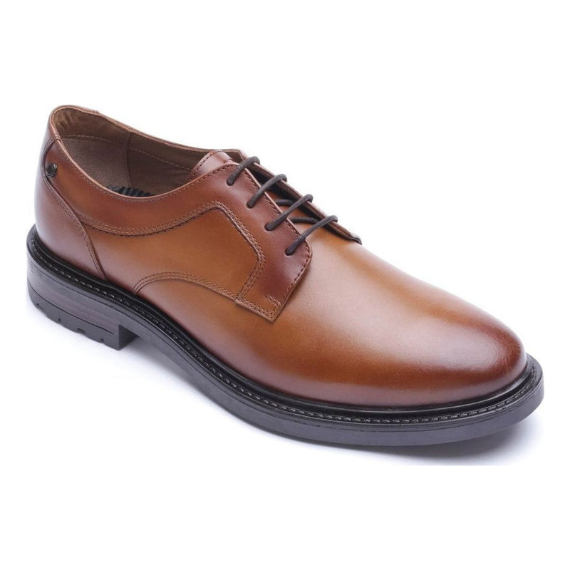 Mens Base London Carter Derby Formal Lace-up Shoe - Waxy Tan