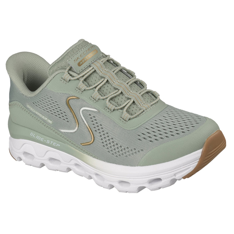 Womens Skechers 180272 Sage Green Slip in Glide-Step Sole Trainer - Sage