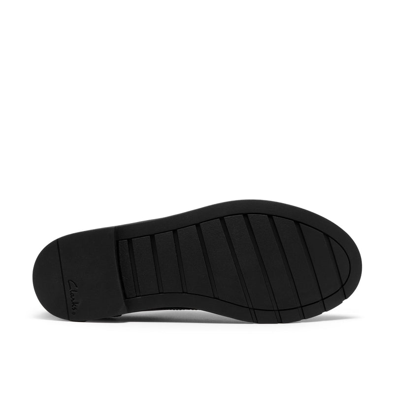 Girls Clarks Scala Lane Older Black Patent School Shoes - Black Patent