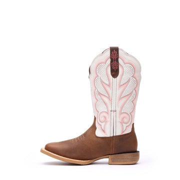 Womens Durango Lady Rebel Pro Trail Brown and White Boots - Trail Brown and White