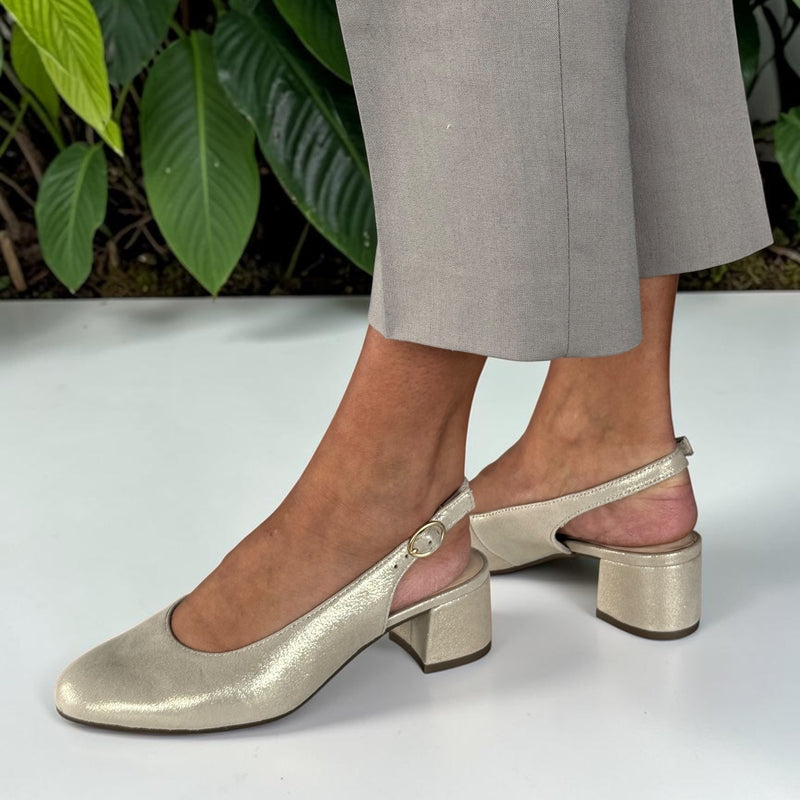 Womens Jana 89500 Beige Heels - Beige