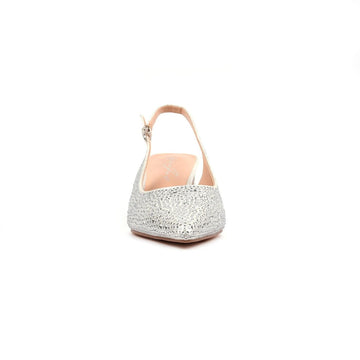 Womens Lunar Milan Slingback Heels - Silver