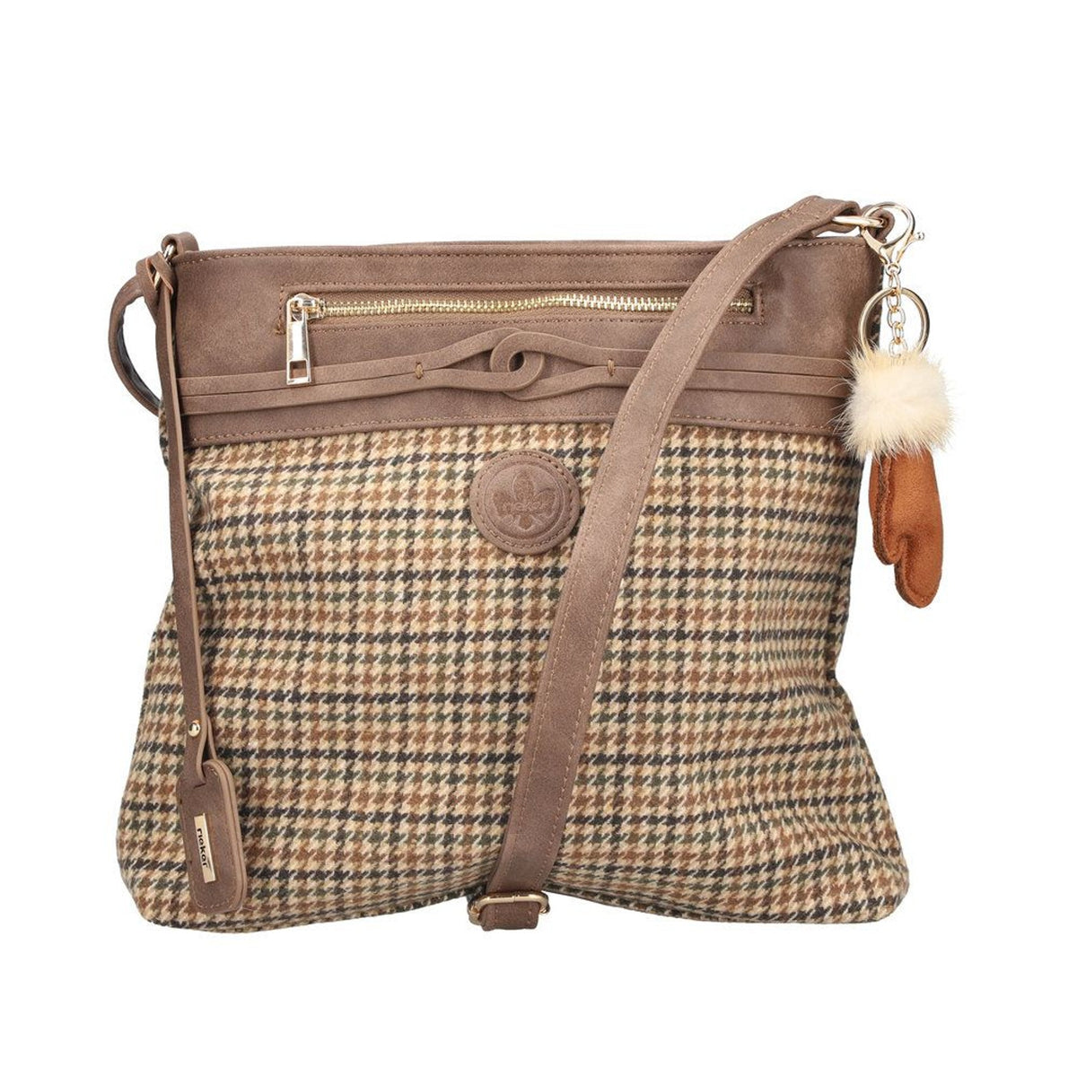 Womens Rieker H1519 Multi Tartan Crossbody Bag