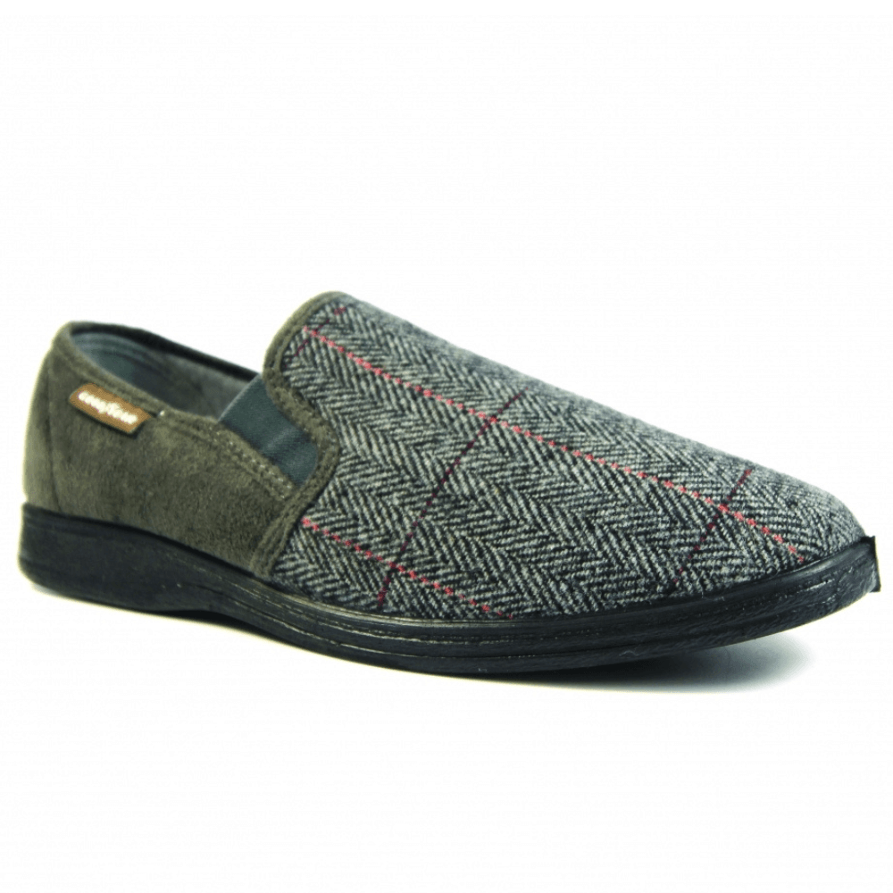 Mens Lazy Dogz Harrison Tweed Slippers