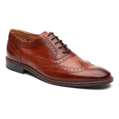 Mens Base London Clarence Burnt Tan Brogues - Burnt Tan