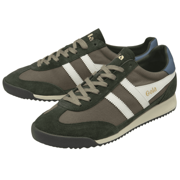 Gola Mens Tornado Grey Green and Off White Trainers - Rhino