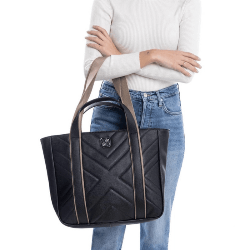 Womens Xti 184336 Large Shopper Tote Bag - Black