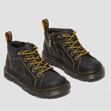 Girls Dr Martens Raffe Church Lace Up Boots - Black
