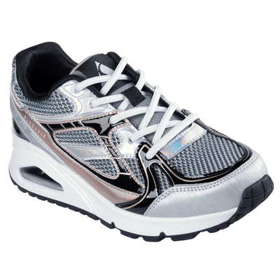 Skechers Girls Uno Gen 1 Wedge Trainers - Silver