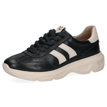 Womens Caprice 23714 Navy Leather Sporty Chunky Sole Trainers - Navy