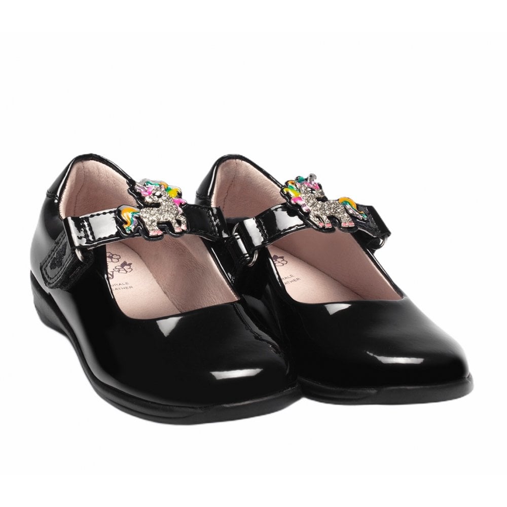 Girls Lelli Kelly Bonnie - Interchangeable straps - Black Patent