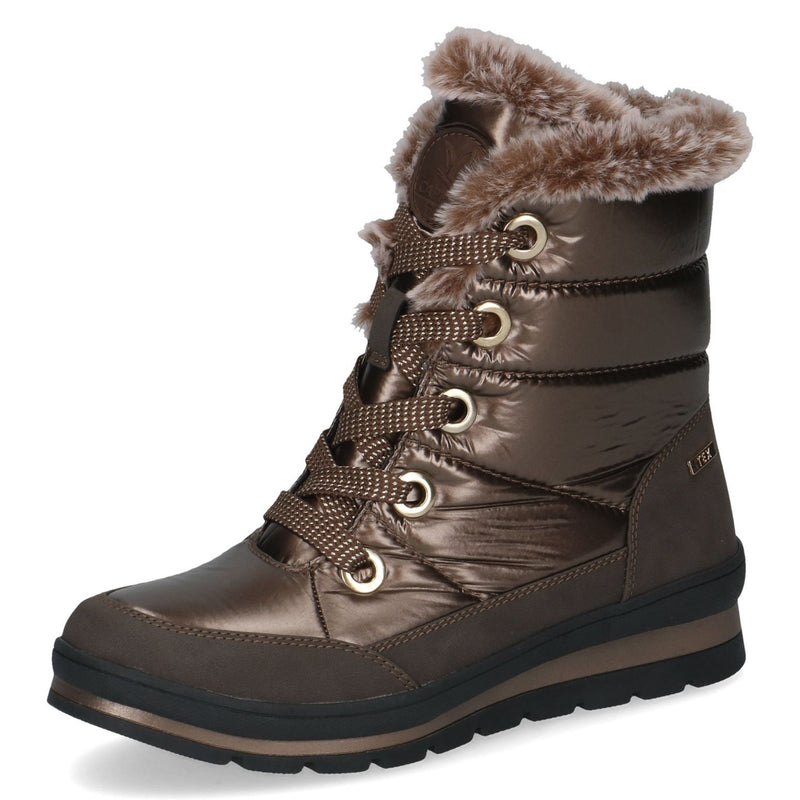 Womens Caprice 26226 Bronze Combi Boots - Bronze Combi