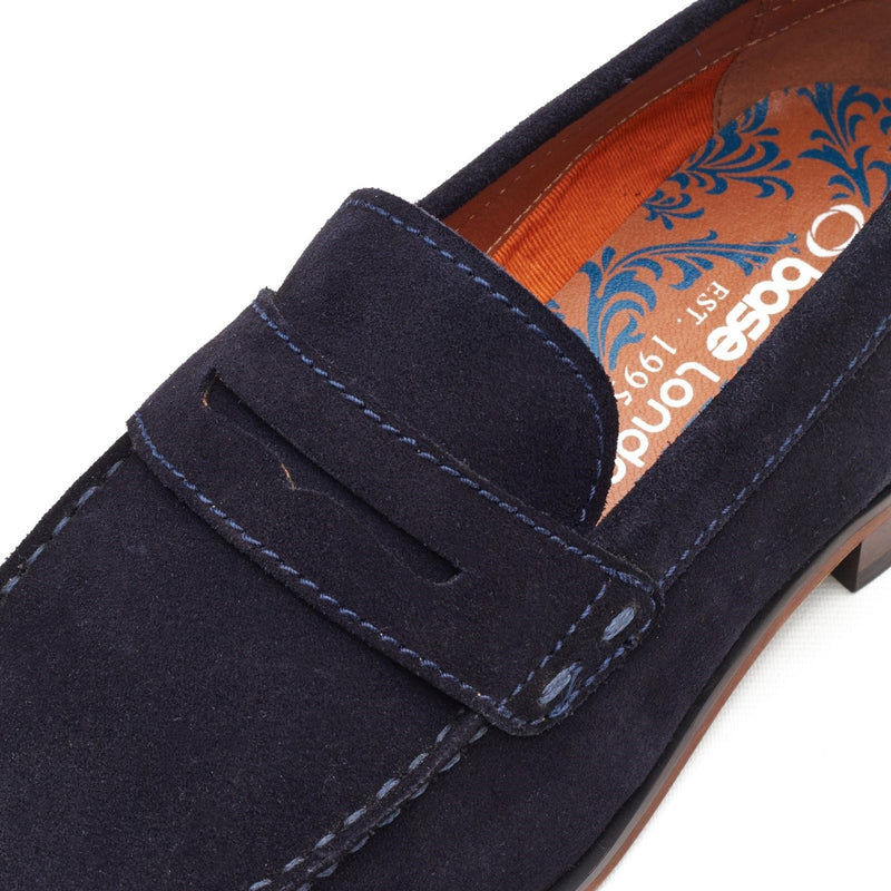 Mens Base London Slate  Loafers - Navy
