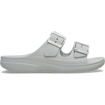 Womens Crocs 213316 Buckle Saturday Metallic Sandals - Atmosphere Grey