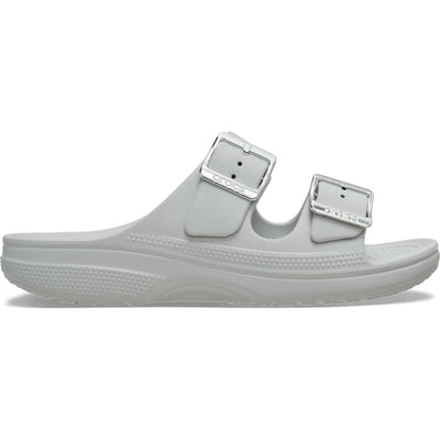 Womens Crocs 213316 Buckle Saturday Metallic Sandals - Atmosphere Grey