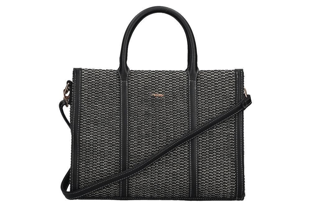 Womens Rieker H1013 Black Combi Shoulder Bag