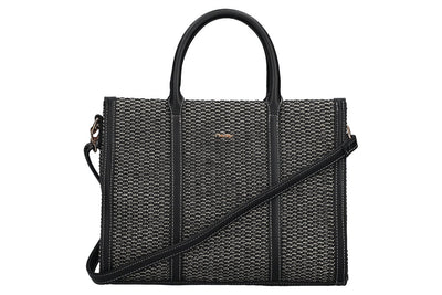 Womens Rieker H1013 Black Combi Shoulder Bag - Black Combi