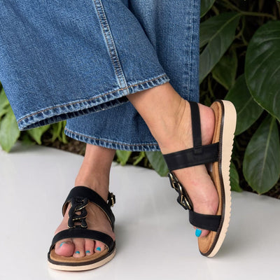 Womens Lotus Joana Sandals - Black
