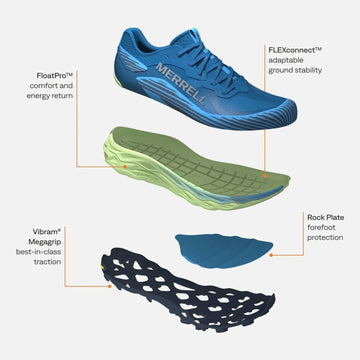 Mens Merrell Agility Peak 6 GTX Beluga Waterproof Trainers - Beluga