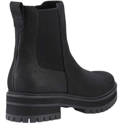 Womens Toms Bennet Ankle Boots - Black with Black