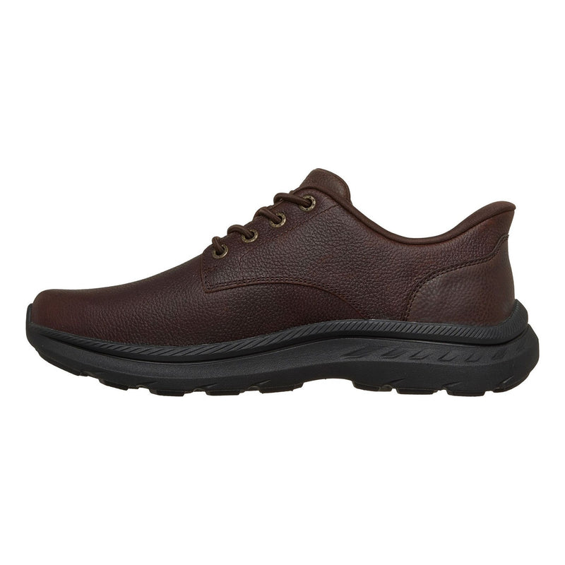 Mens Skechers Pollard - Colt Slip-Ins Casual Shoes - Red Brown