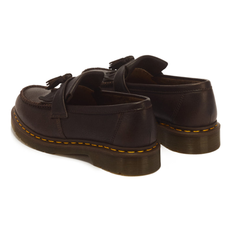 Mens Dr. Martens Adrian Ambassador Dark Brown Soft Leather Loafers - Dark Brown