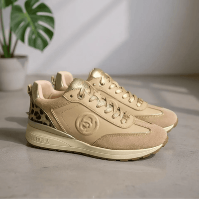 Womens Carmela 162441 Trainers - Beige Gold