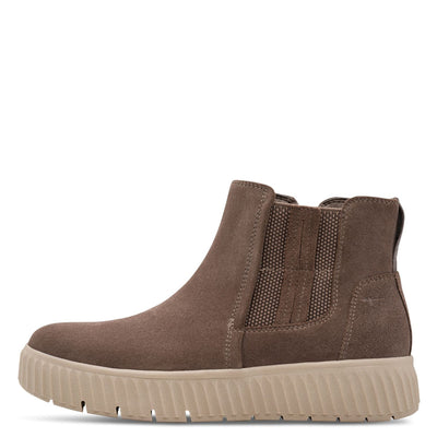 Womens Tamaris 85405 Mushroom Suede Ankle Boots - Mushroom Suede