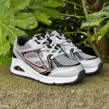 Skechers Girls Uno Gen 1 Wedge Trainers - Silver
