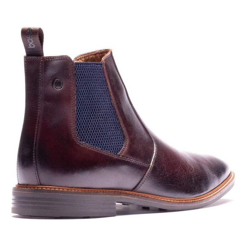 Mens Base London Kensington Leather Chelsea Boots - Washed Brown