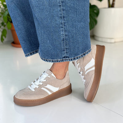 Womens Gabor 86.475 Oat Dahma Rolling Soft Trainers - Oat