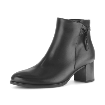 Womens Gabor 75.692 Block Heel Ankle Boots - Black