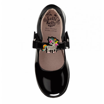 Girls Lelli Kelly Bonnie - Interchangeable straps - Black Patent - Black