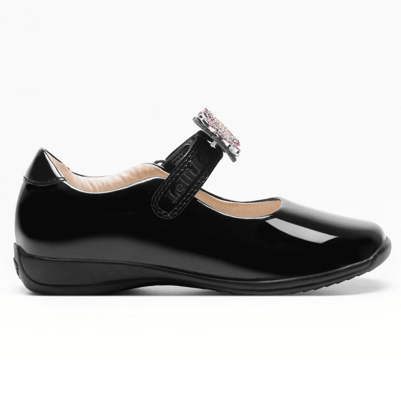 Infant Lelli Kelly Girls Luna School Shoes - Black Patent