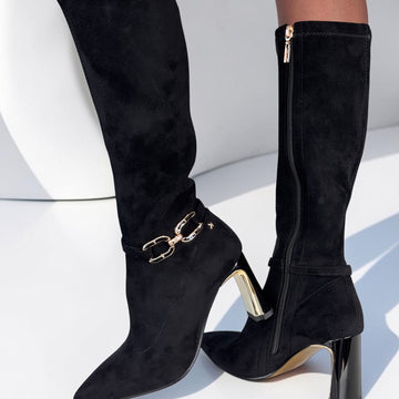 Womens Kate Appleby Comberton Long Boots - Schwarz Suede