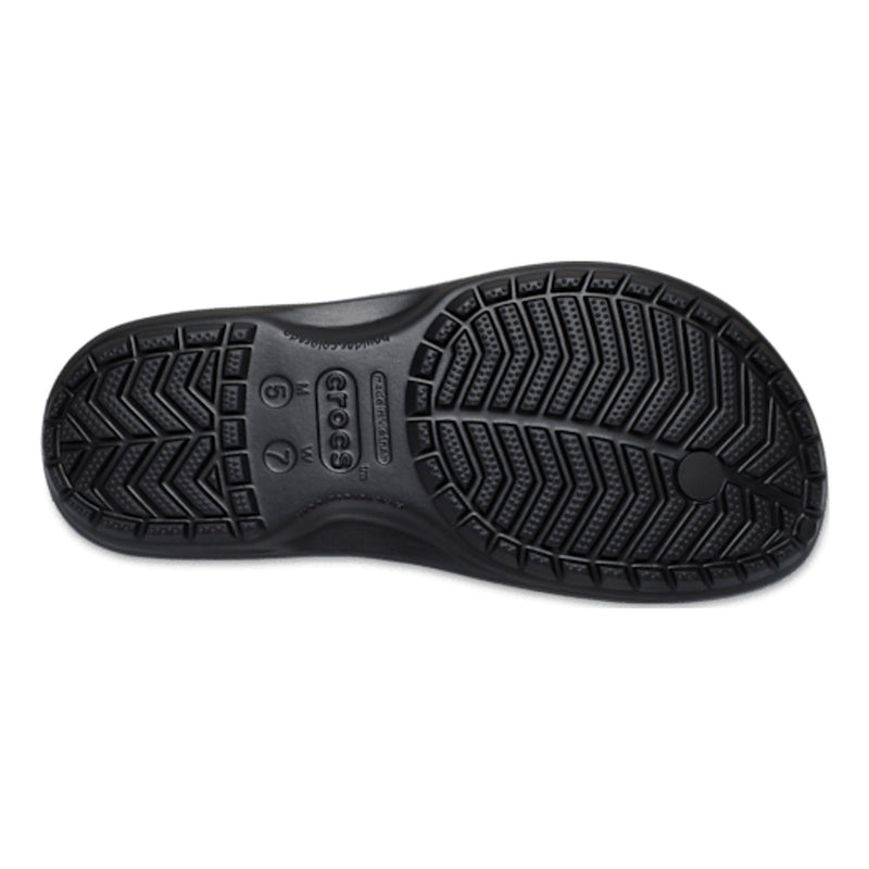 Womens Crocs Black Slate Grey Crocband Flip Flops - Black Slate Grey