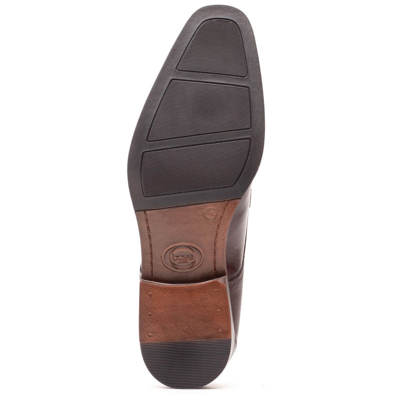Mens Base London Dome Formal Lace-up Shoes - Burnt Brown