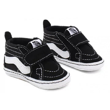 Boys Vans Sk8-Hi Crib Black and White Trainers - Black and White